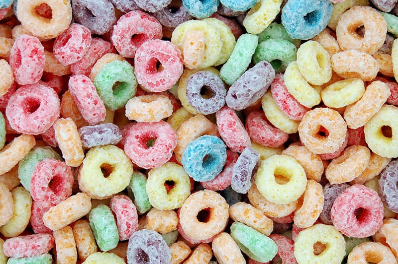 up close picture of cereal