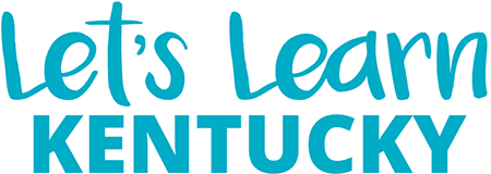 Let's Learn Kentucky text logo
